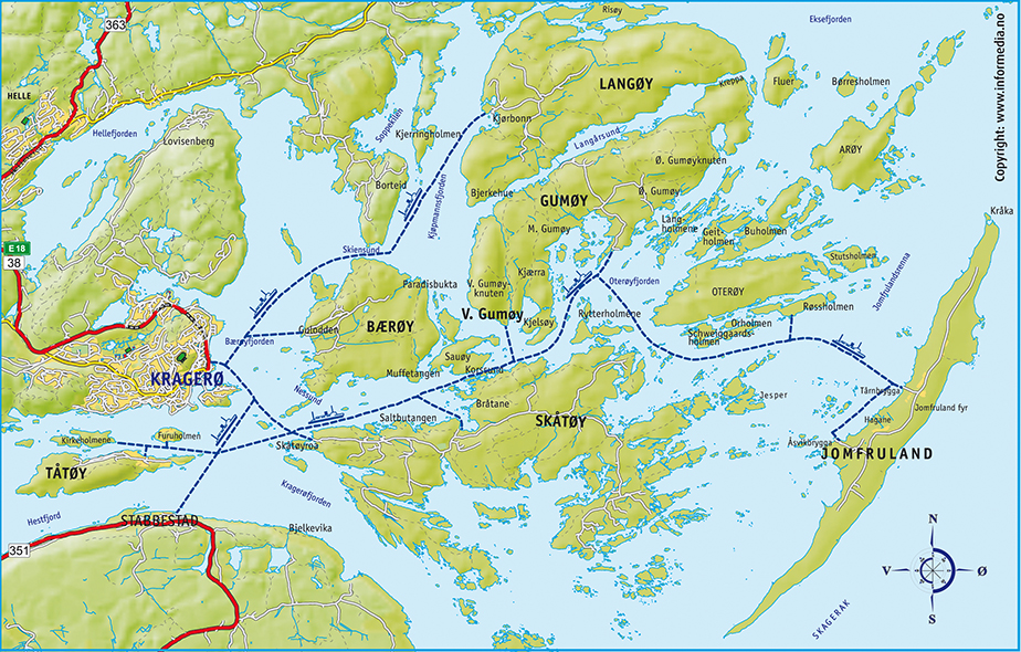 Kragerø Map